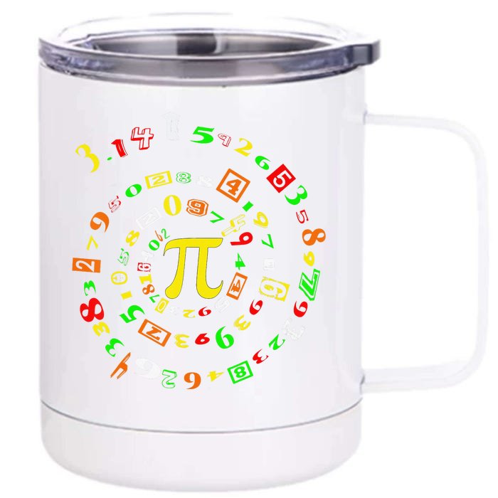 Cutie Pi Math Science Teacher 3 14 Funny Pi Day Front & Back 12oz Stainless Steel Tumbler Cup