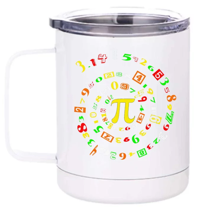 Cutie Pi Math Science Teacher 3 14 Funny Pi Day Front & Back 12oz Stainless Steel Tumbler Cup