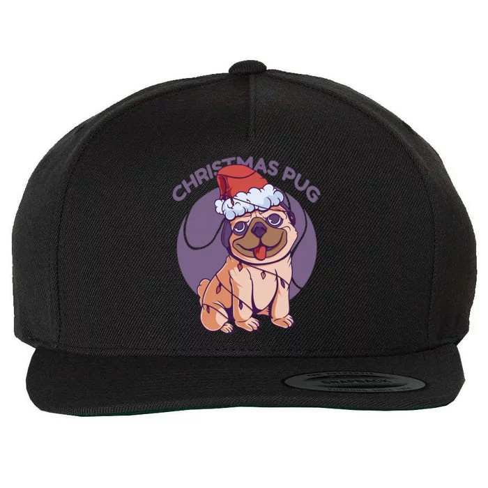 Christmas Pug Meaningful Gift Wool Snapback Cap