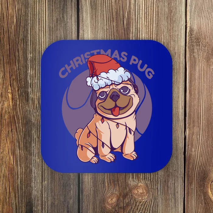 Christmas Pug Meaningful Gift Coaster