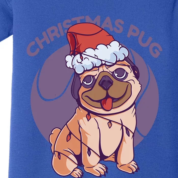 Christmas Pug Meaningful Gift Baby Bodysuit