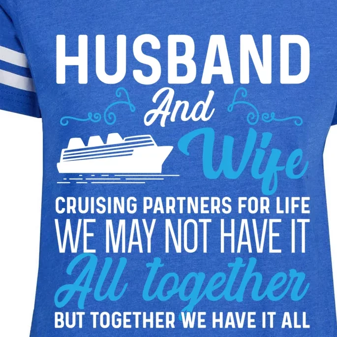 Cruising Partners Meaningful Gift Cruise Ship Husband Wife For Life Gift Enza Ladies Jersey Football T-Shirt