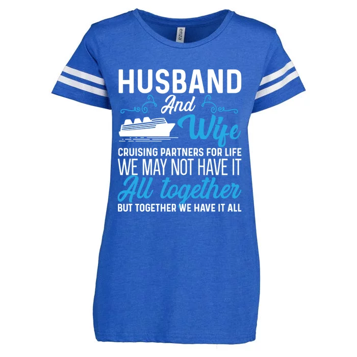 Cruising Partners Meaningful Gift Cruise Ship Husband Wife For Life Gift Enza Ladies Jersey Football T-Shirt