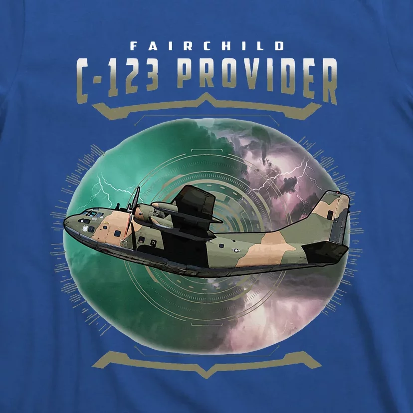 C123 Provider Military Transport Aircraft Pilot Veteran T-Shirt