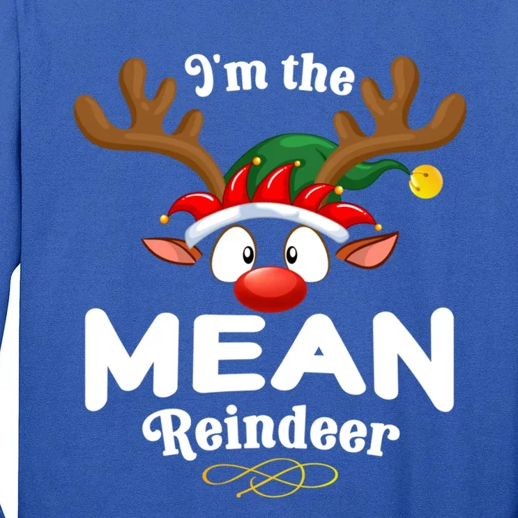 Christmas Pjs Mean Xmas Reindeer Matching Great Gift Tall Long Sleeve T-Shirt