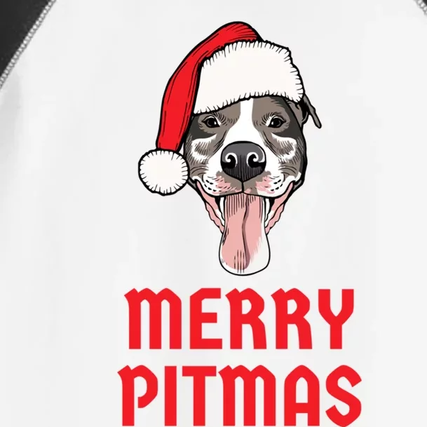 Christmas Pitbull Merry Pitmas Funny Pitbull Christmas Gift Toddler Fine Jersey T-Shirt