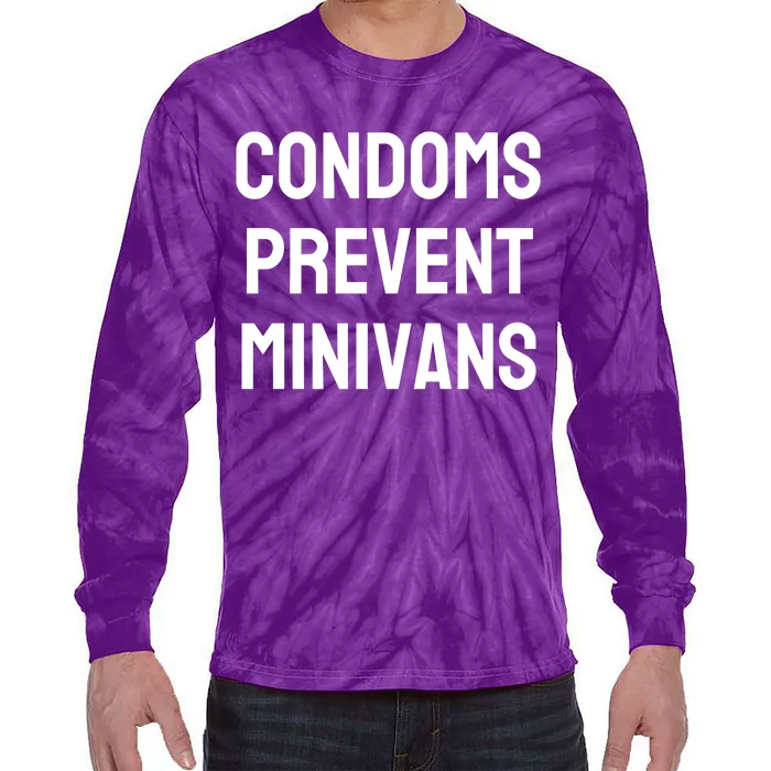 Condoms Prevent Minivans Tie-Dye Long Sleeve Shirt