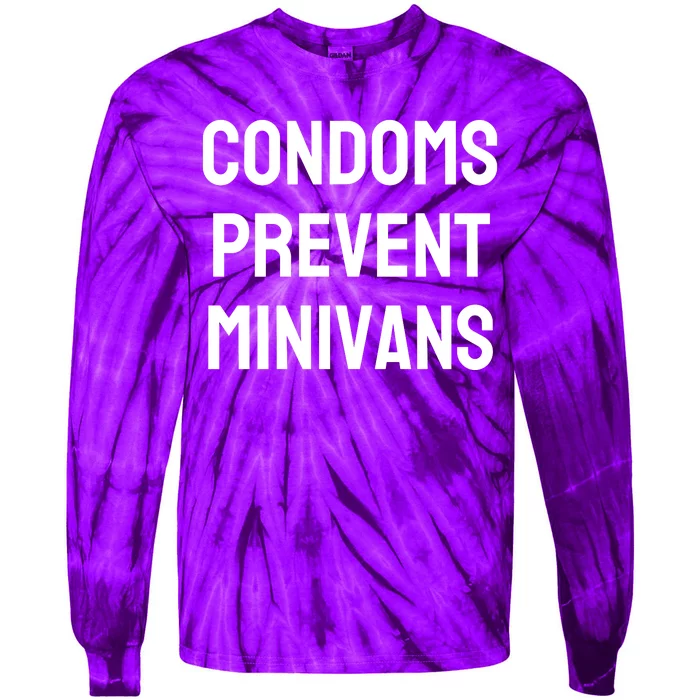 Condoms Prevent Minivans Tie-Dye Long Sleeve Shirt