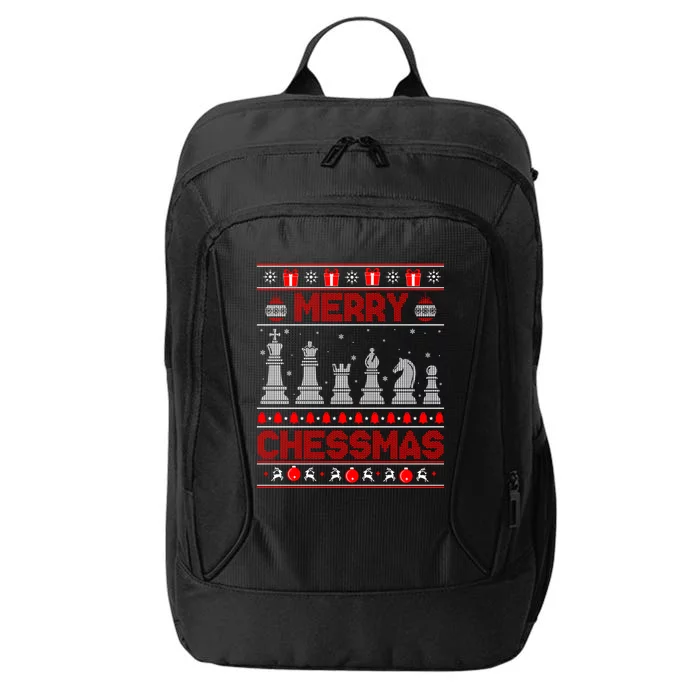 Chess Player Merry Chessmas Christmas Ugly Sweater Great Gift City Backpack