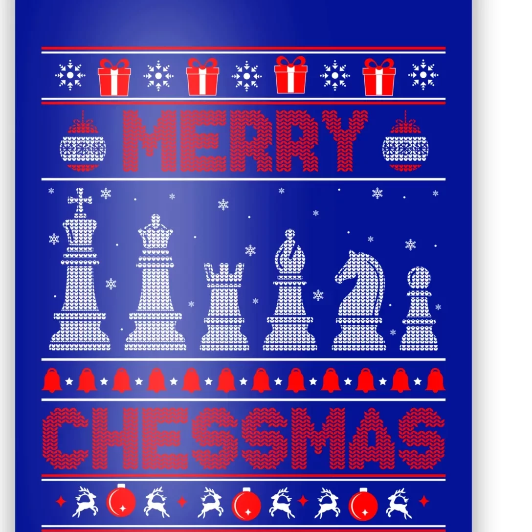 Chess Player Merry Chessmas Christmas Ugly Sweater Great Gift Poster