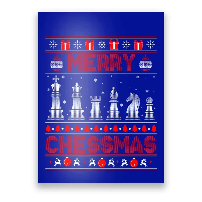 Chess Player Merry Chessmas Christmas Ugly Sweater Great Gift Poster