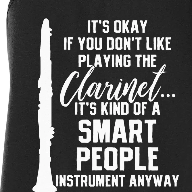 Clarinet Player Music Instrument Funny Gift Women's Racerback Tank