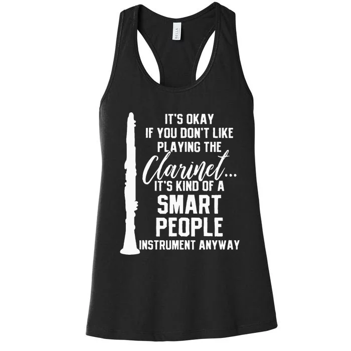 Clarinet Player Music Instrument Funny Gift Women's Racerback Tank