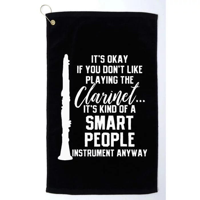 Clarinet Player Music Instrument Funny Gift Platinum Collection Golf Towel