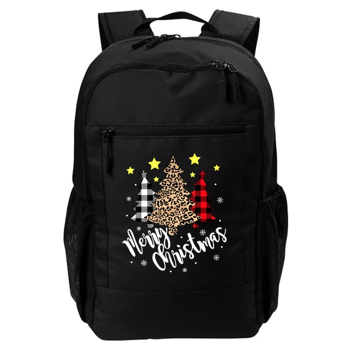 Christmas Pajamas Matching Xmas Merry Christmas Tree Leopad Gift Daily Commute Backpack