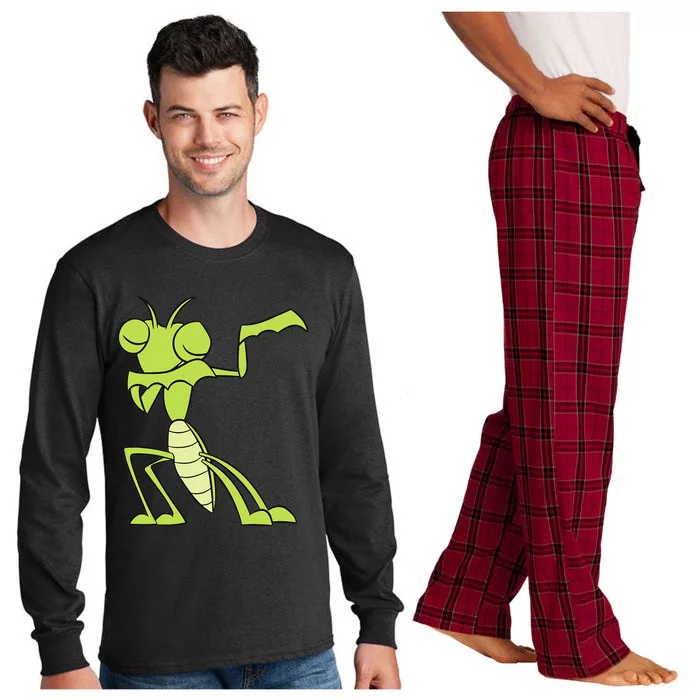 Cute Praying Mantis In A Insect Praying Mantis Long Sleeve Pajama Set