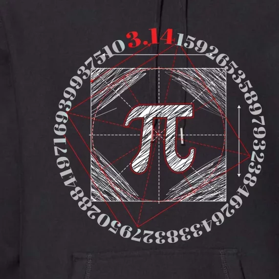 Cool Pi March 14 Math Day Mathematics Happy Pi Day Gift Premium Hoodie