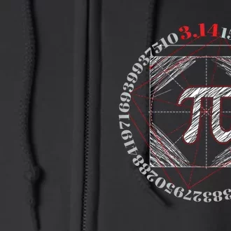 Cool Pi March 14 Math Day Mathematics Happy Pi Day Gift Full Zip Hoodie