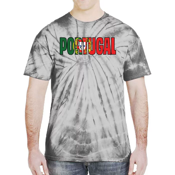 Cool Portugal Mashup Word Flag Tie-Dye T-Shirt