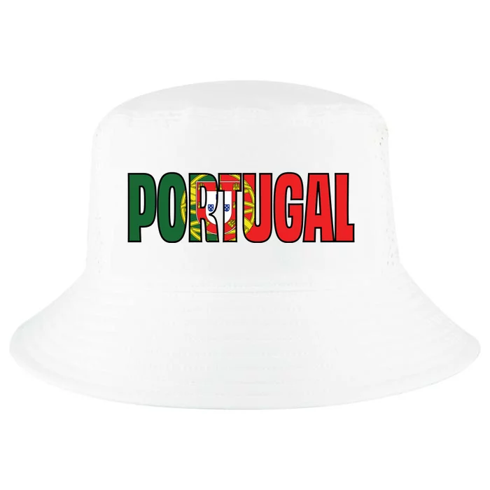 Cool Portugal Mashup Word Flag Cool Comfort Performance Bucket Hat