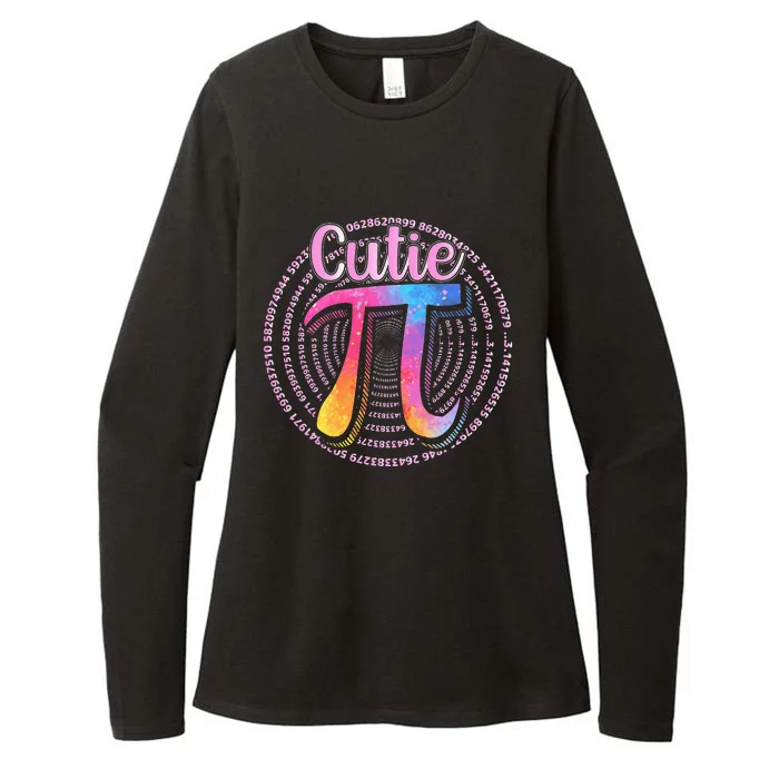 Cutie Pi Math Pun Cutie Pie for Pi funny teacher Womens CVC Long Sleeve Shirt