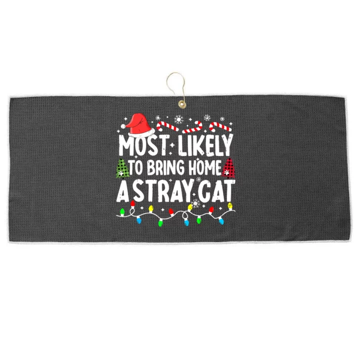 Christmas Pajamas Most Likely To Decorate Her Dog Family Gift Large Microfiber Waffle Golf Towel