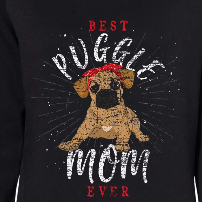 Cute Puggle Mom Mothers Day Dog Parent Dog Lover Puggle Womens California Wash Sweatshirt