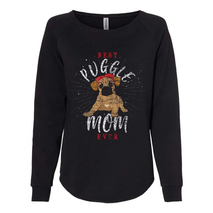 Cute Puggle Mom Mothers Day Dog Parent Dog Lover Puggle Womens California Wash Sweatshirt