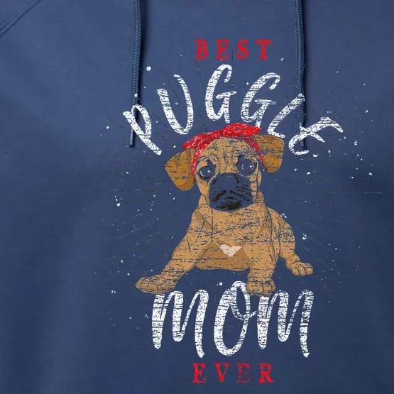 Cute Puggle Mom Mothers Day Dog Parent Dog Lover Puggle Performance Fleece Hoodie