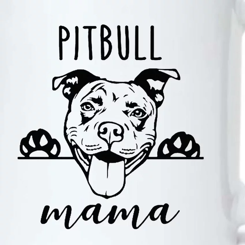 Cute Pitbull Mama Pocket Funny Hiding Dog Pet Mom Lover Black Color Changing Mug