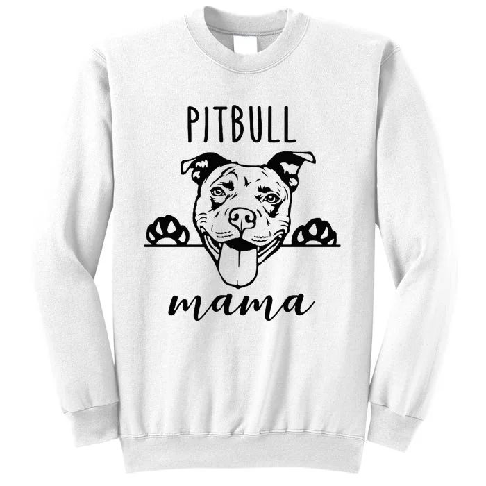 Cute Pitbull Mama Pocket Funny Hiding Dog Pet Mom Lover Sweatshirt