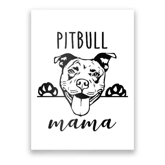 Cute Pitbull Mama Pocket Funny Hiding Dog Pet Mom Lover Poster