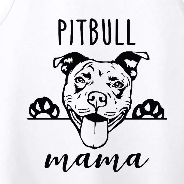 Cute Pitbull Mama Pocket Funny Hiding Dog Pet Mom Lover Performance Tank