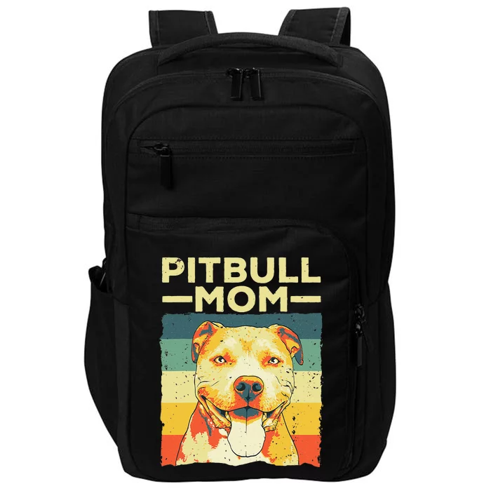 Cool Pitbull Mom For  Pitbull Owner Dog Lover Impact Tech Backpack