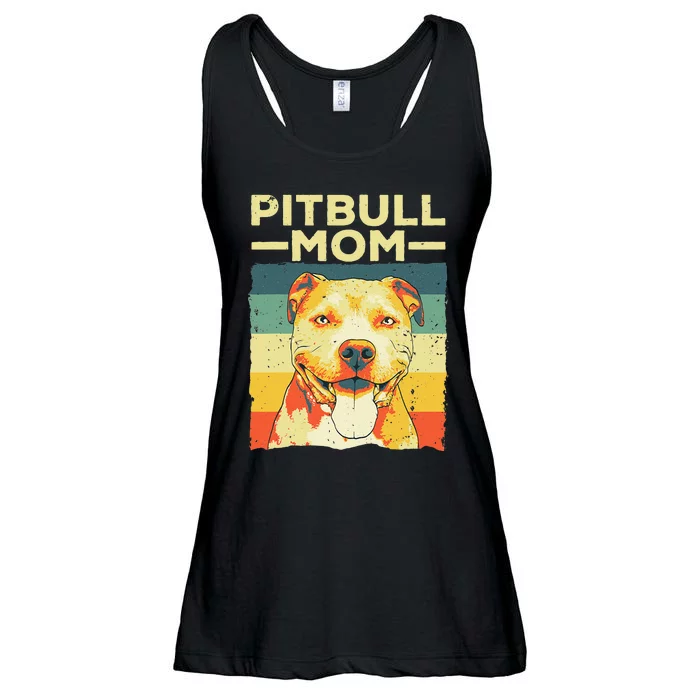 Cool Pitbull Mom For  Pitbull Owner Dog Lover Ladies Essential Flowy Tank