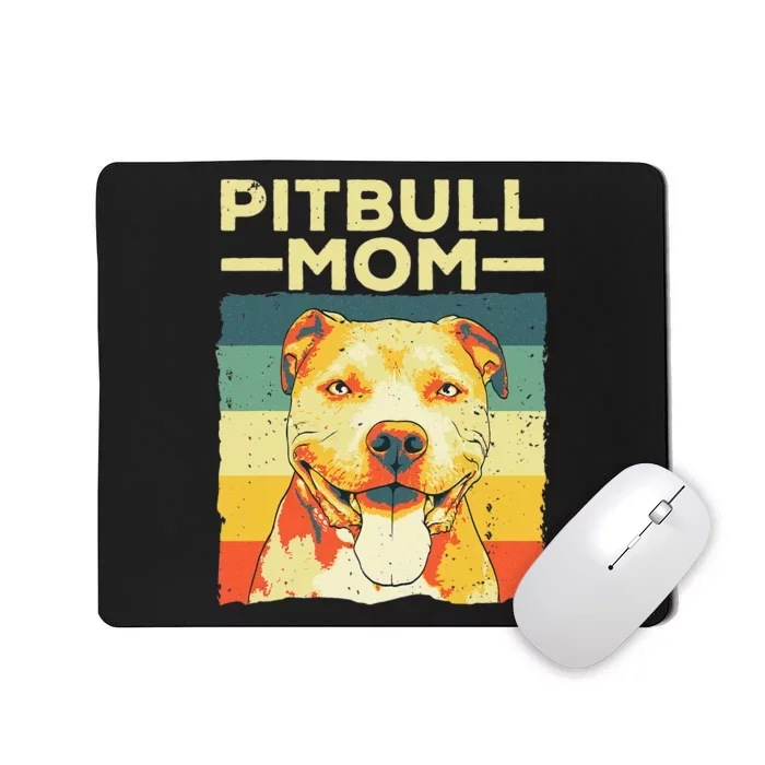 Cool Pitbull Mom For  Pitbull Owner Dog Lover Mousepad