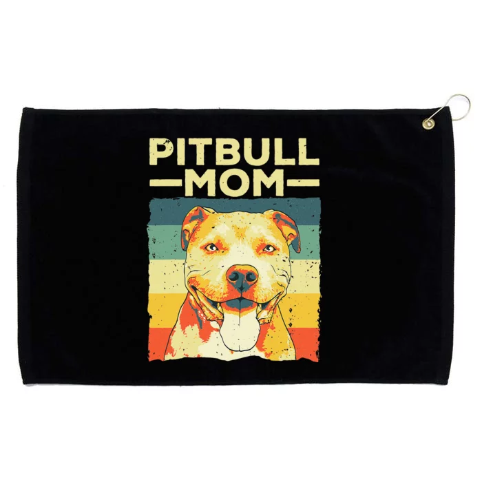 Cool Pitbull Mom For  Pitbull Owner Dog Lover Grommeted Golf Towel