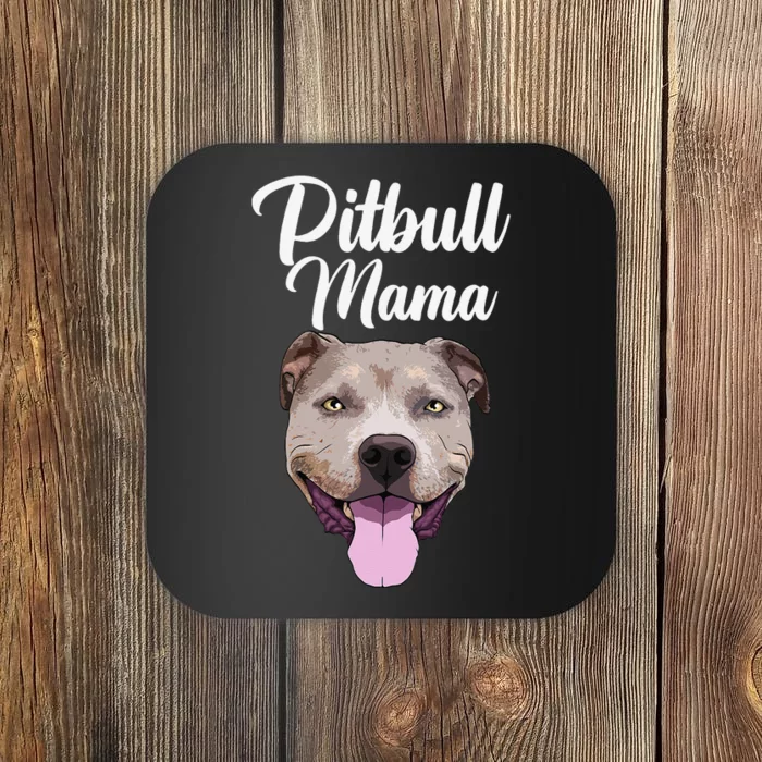 Cool Pitbull Mom For  Mama Pitbull Owner Dog Lover Coaster