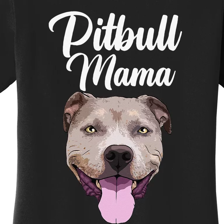 Cool Pitbull Mom For  Mama Pitbull Owner Dog Lover Women's T-Shirt