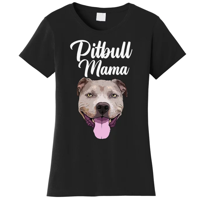 Cool Pitbull Mom For  Mama Pitbull Owner Dog Lover Women's T-Shirt