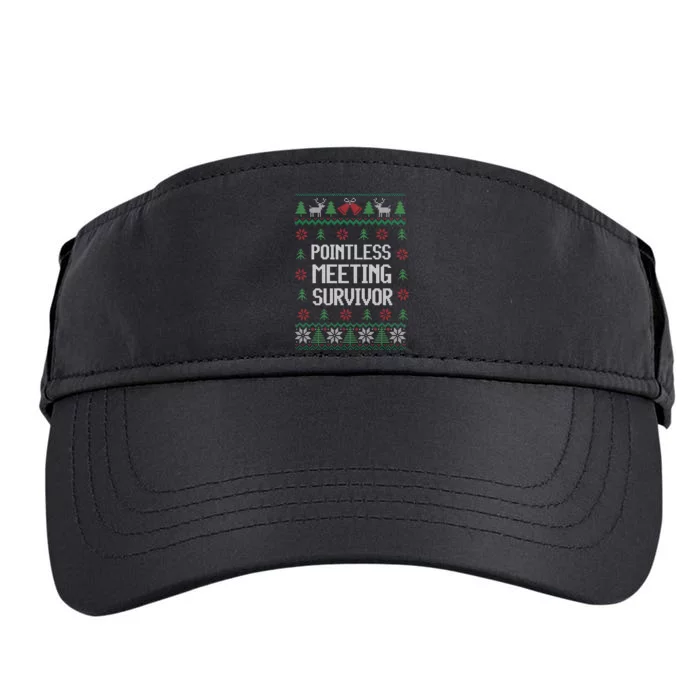 Christmas Pointless Meeting Survivor Ugly Office Adult Drive Performance Visor