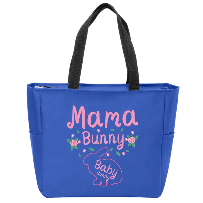 Cute Pregnant Mama Bunny Tee Bunny Cute Gift Zip Tote Bag