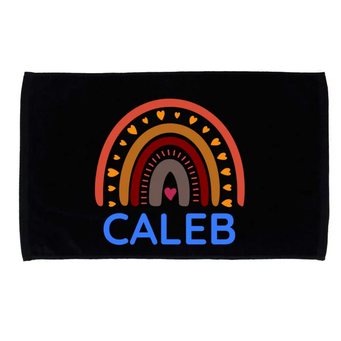 Caleb Personalized Name Colorful Rainbow Design Cute Gift Microfiber Hand Towel