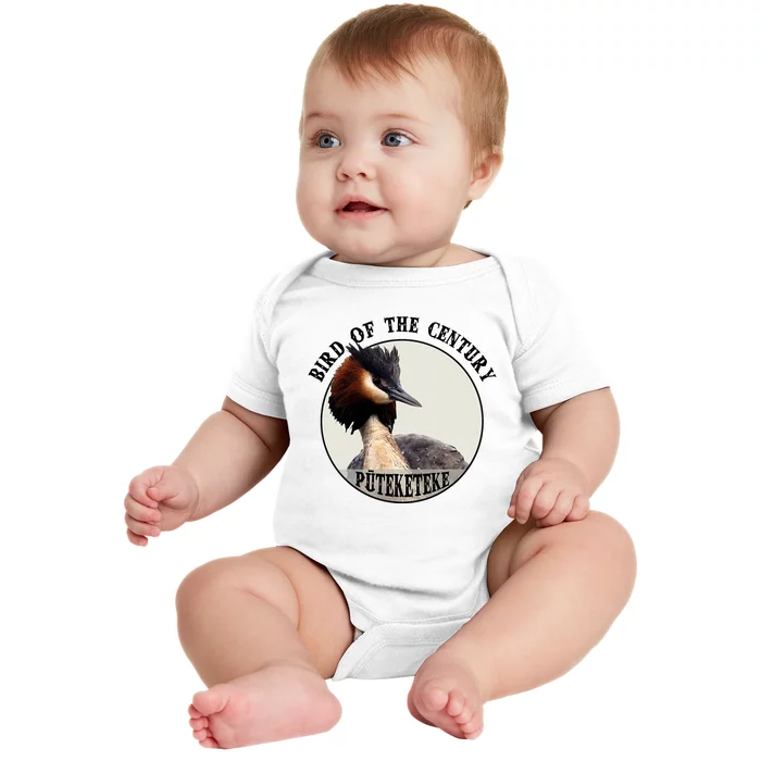 Cute Puteketeke New ZealandS Bird Of The Century Flower Baby Bodysuit