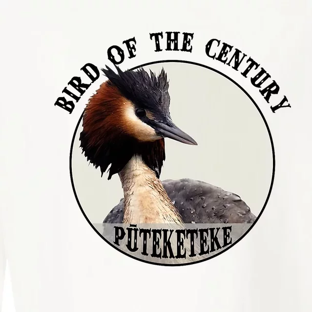 Cute Puteketeke New ZealandS Bird Of The Century Flower Cropped Pullover Crew