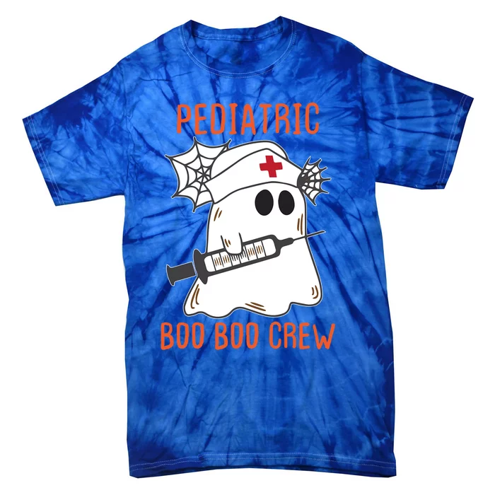 Cute Pediatric Nurse Halloween Ghost Rn Boo Boo Crew Gift Tie-Dye T-Shirt