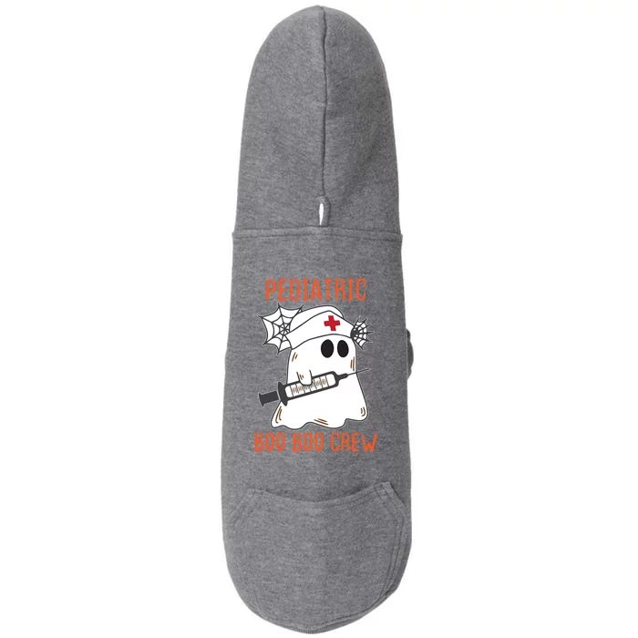 Cute Pediatric Nurse Halloween Ghost Rn Boo Boo Crew Gift Doggie 3-End Fleece Hoodie