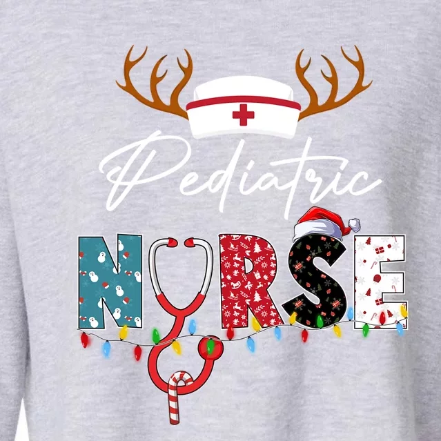 Cute Pediatric Nurse Christmas Peds Pediatrician Meaningful Gift Cropped Pullover Crew