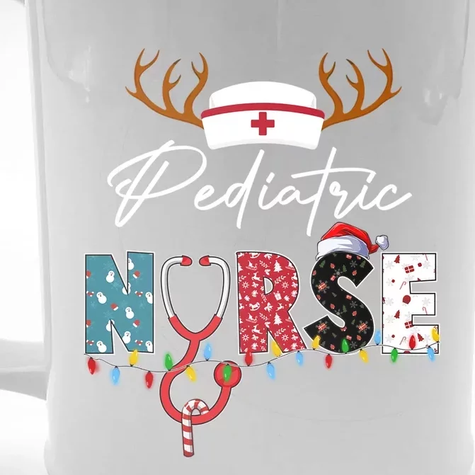 Cute Pediatric Nurse Christmas Peds Pediatrician Meaningful Gift Front & Back Beer Stein