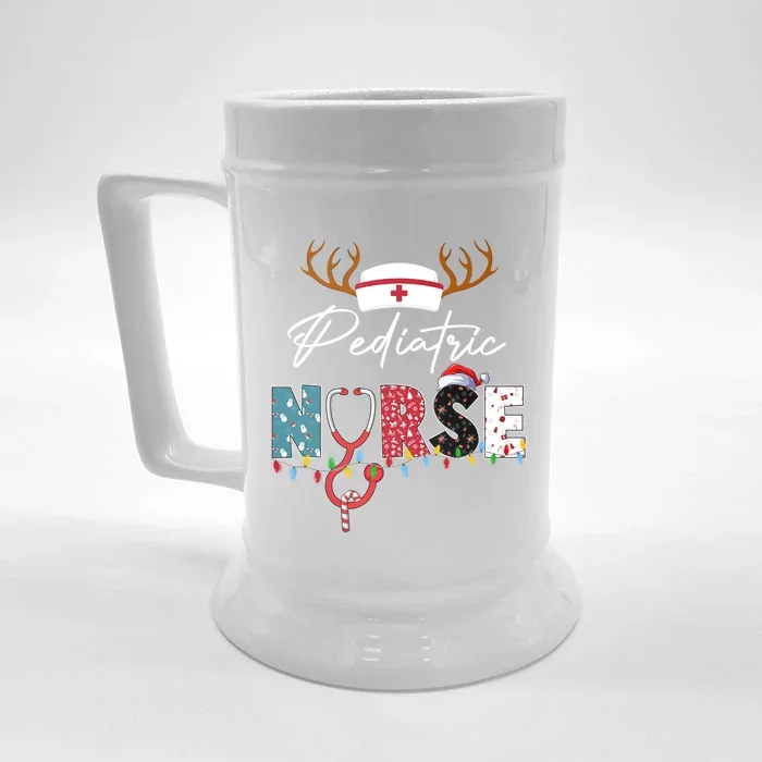 Cute Pediatric Nurse Christmas Peds Pediatrician Meaningful Gift Front & Back Beer Stein